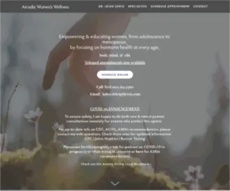 Arcadiawomenswellness.com(Leigh Lewis Integrative Hormone Health For Women of All Ages) Screenshot