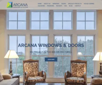 Arcanawindows.com(Arcana Windows and Doors) Screenshot