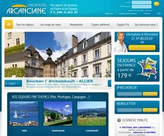 Arcanciane.com(Vacances Arcanciane) Screenshot