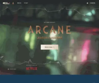 Arcane.com(League of Legends) Screenshot