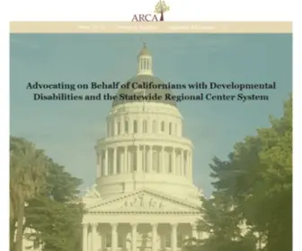 Arcanet.org(Association of Regional Center Agencies) Screenshot