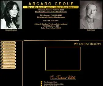 Arcarogroup.com(We specialize in luxury properties located in some of the most presigious country clubs in the Coachella Valley) Screenshot