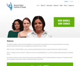 ARCC-CDac.ca(Abortion Rights Coalition of Canada) Screenshot