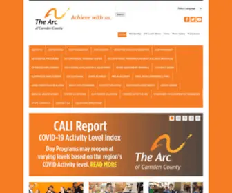 Arccamden.org(The mission of The Arc of Camden County) Screenshot