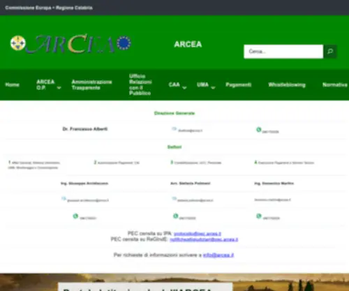 Arcea.it(Agenzia della Regione Calabria per le Erogazioni in Agricoltura) Screenshot