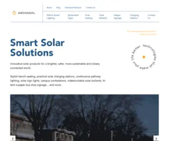 Archasol.com(Archasol I Solar Powered Products for a Brighter) Screenshot