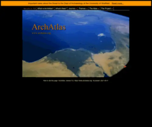 Archatlas.org(Archaeological Atlas Project) Screenshot