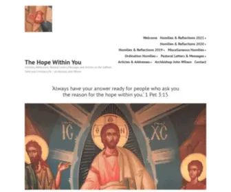 Archbishopjohnwilson.com(Homilies, Reflections, Pastoral Letters, Messages and Articles on the Catholic Faith and Christian Life) Screenshot