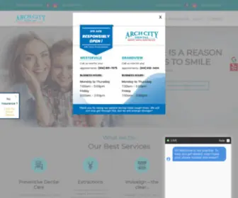 Archcitydental.com(Arch City Dental) Screenshot