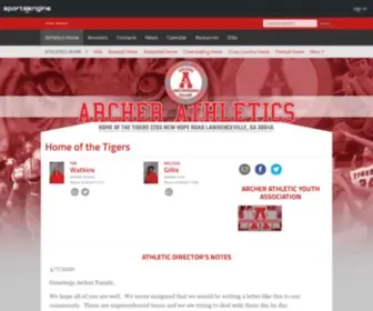Archerhighathletics.com(Archer Athletics) Screenshot