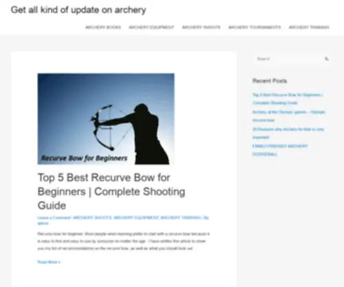 Archeryxyz.com(About archery blog) Screenshot