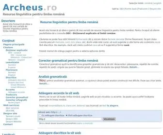 Archeus.ro(Consultare dictionare pentru limba romana) Screenshot