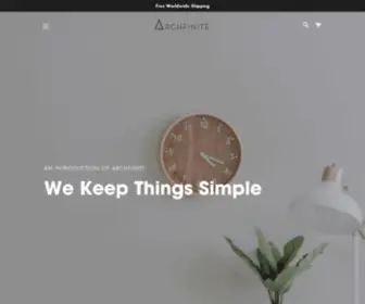 Archfinite.com(Create an Ecommerce Website and Sell Online) Screenshot