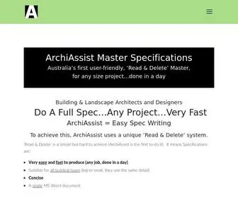 Archiassist.com.au(ArchiAssist Pty Ltd) Screenshot