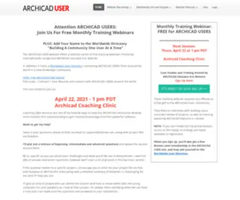 Archicaduser.com(The online learning community led by Eric Bobrow) Screenshot