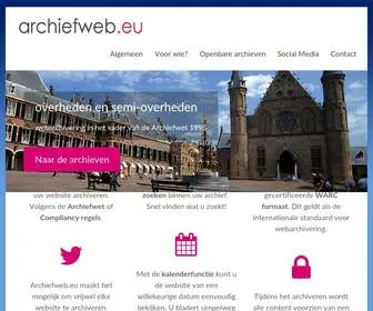 Archiefweb.eu(Website archivering en social media) Screenshot