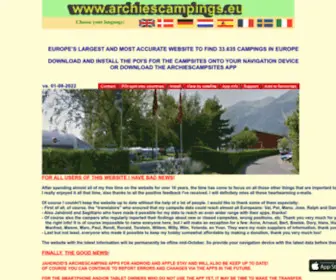 Archiescampings.eu(Hosted by) Screenshot