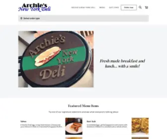 Archiesnydeli.com(Archie's New York Deli Boston) Screenshot