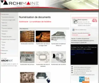 Archimaine.fr(Numérisation professionnelle petit format et grand format) Screenshot