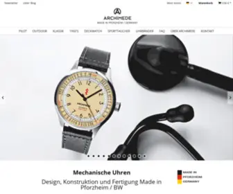 Archimede-Uhren.de(ARCHIMEDE fertigt hochwertige Automatikuhren und Handaufzugsuhren) Screenshot