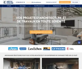 Archionline.com(N°1 des Architectes & Entreprises en France‎) Screenshot