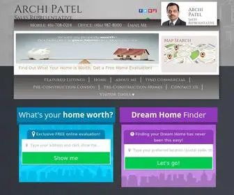 Archipatelrealtor.com(Real Estate Toronto. Information about Real Estate properties to buy or sell in Toronto. REALTOR) Screenshot