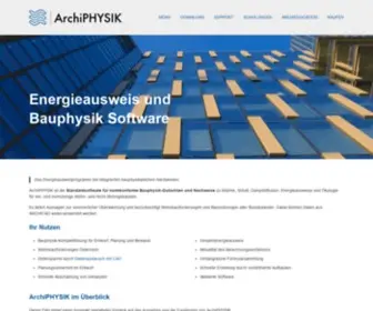 Archiphysik.at(Energieausweis und Bauphysik Software ArchiPHYSIK) Screenshot