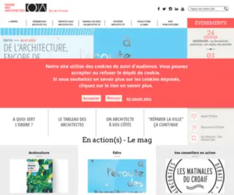 Architectes-IDF.org(L'Ordre des architectes d'Ile) Screenshot
