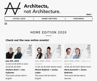 Architectsnotarchitecture.com(Home Edition 2020) Screenshot