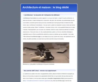 Architecture-Page.com(L'artisanat au service de l'architecture des maisons) Screenshot