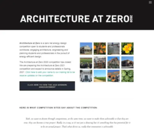 Architectureatzero.com(Architecture at Zero 2023) Screenshot