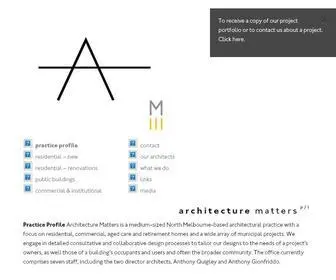 Architecturematters.com.au(Architecture Matters) Screenshot