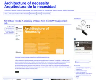 Architectureofnecessity.com(By Ernesto Oroza) Screenshot