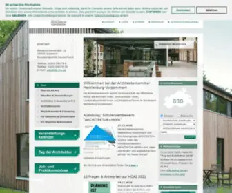 Architektenkammer-MV.de(Kammerinformationen & Services) Screenshot