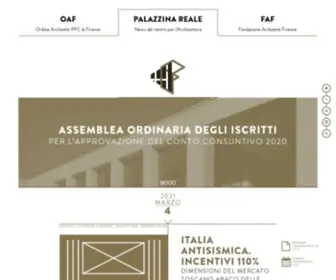 Architettifirenze.it(Sito istituzionale dell'Ordine e della Fondazione degli Architetti Pianificatori Paesaggisti e Conservatori della Provincia di Firenze) Screenshot