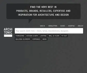 Architonic.com(The platform for architecture and design) Screenshot