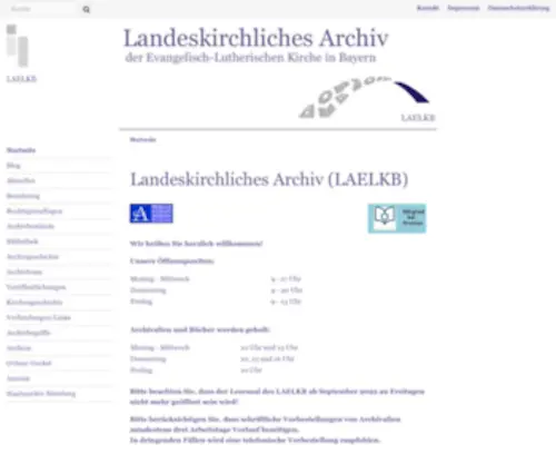 Archiv-ELKB.de(Wir heißen Sie herzlich willkommen beim LAELKB) Screenshot