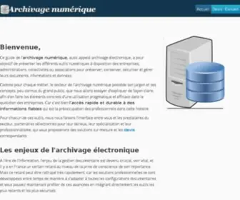 Archivage-Numerique.fr(Archivage électronique et numérique) Screenshot