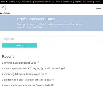 Archive.love(Archive Information Portal) Screenshot