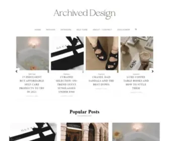 Archiveddesign.com(A Curated Life) Screenshot