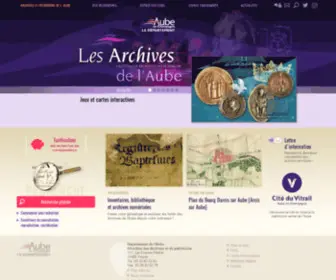 Archives-Aube.fr(Conseil Général de l'Aube) Screenshot
