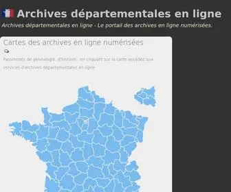 Archives-Departementales.com(Archives départementales en ligne) Screenshot