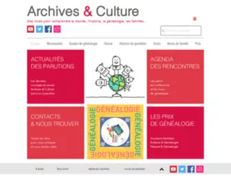 Archivesetculture.fr(Livres de généalogie) Screenshot