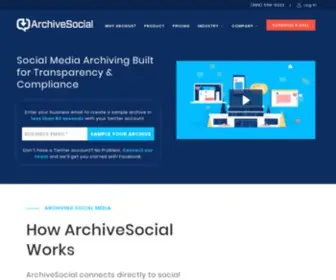 Archivesocial.com(Social Media Archiving) Screenshot