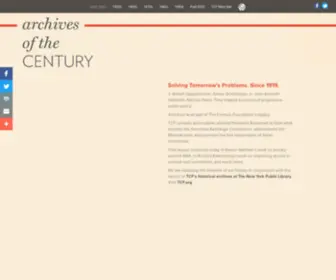 Archivesofthecentury.org(Archives of the Century) Screenshot