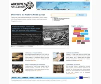 Archivesportaleurope.net(Archives Portal Europe) Screenshot