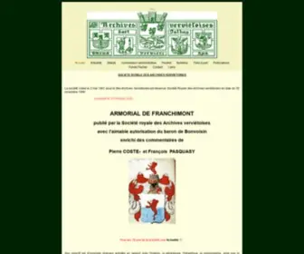 Archivesvervietoises.be(La Société Royale des Archives Verviétoises (SRAV)) Screenshot