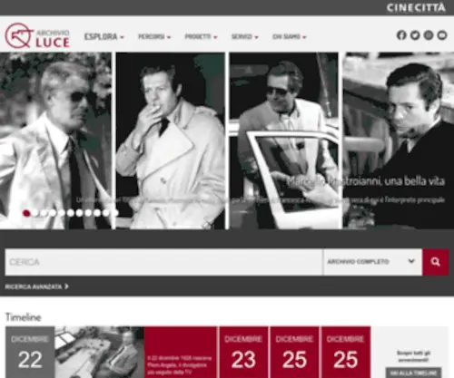 Archivioluce.it(Archivio storico Istituto Luce) Screenshot