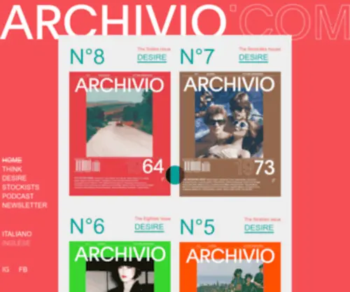 Archiviomagazine.com(Here begins the third cycle of ARCHIVIO) Screenshot