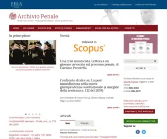 Archiviopenale.it(Archivio Penale) Screenshot
